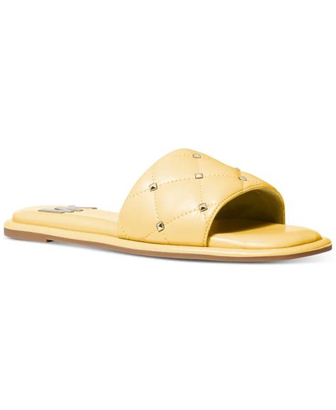 michael kors hayworth sandals|Hayworth Studded Slide Sandal .